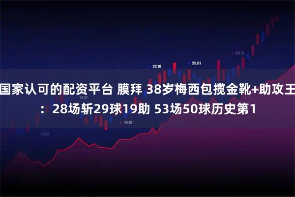 国家认可的配资平台 膜拜 38岁梅西包揽金靴+助攻王：28场斩29球19助 53场50球历史第1